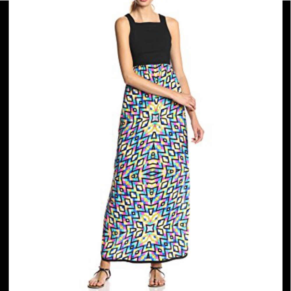 Alice & Trixie jersey and silk printed maxi